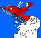 Dibujo Salto con moto de nieve pintado por 007ac