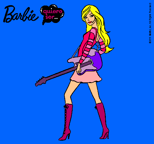 Dibujo Barbie la rockera pintado por erika10