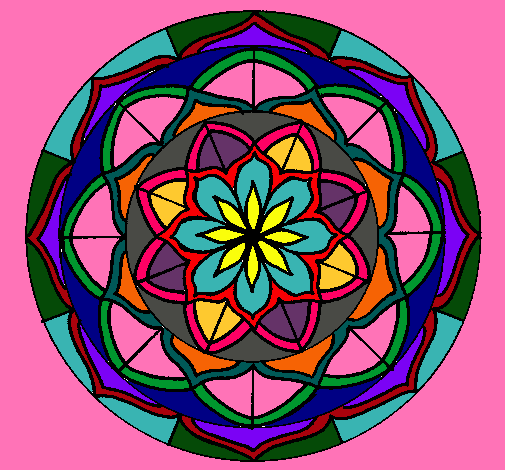 Dibujo Mandala 6 pintado por briseidy