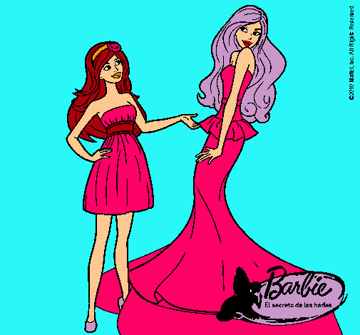 Dibujo Barbie estrena vestido pintado por MARIAB
