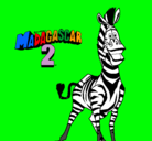 Dibujo Madagascar 2 Marty pintado por tronco34