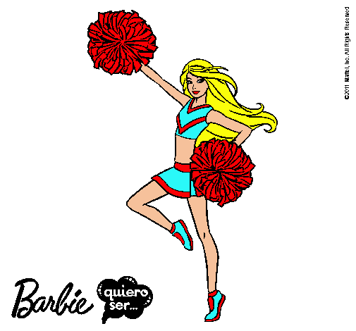 Dibujo Barbie animadora pintado por dianaeliza