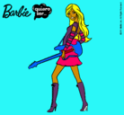 Dibujo Barbie la rockera pintado por princesa12