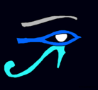 Dibujo Ojo Horus pintado por sirene