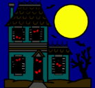 Dibujo Casa del terror pintado por luciernaga