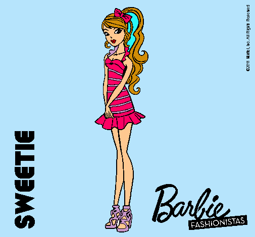 Dibujo Barbie Fashionista 6 pintado por Antonella_