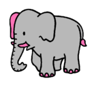 Dibujo Elefante bebe pintado por pilitas