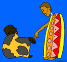 Dibujo Dos africanos pintado por knelll