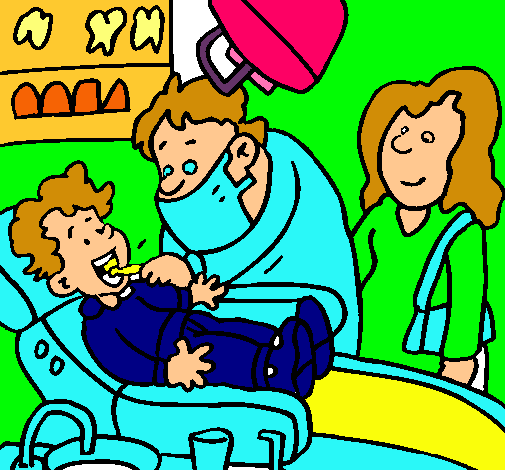 Niño en el dentista