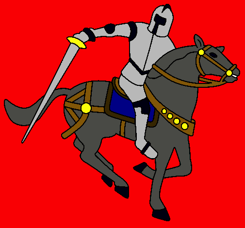 Dibujo Caballero a caballo IV pintado por rocko