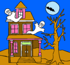 Dibujo Casa fantansma pintado por reilis