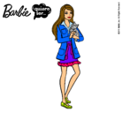 Dibujo Barbie con un gatito pintado por huty