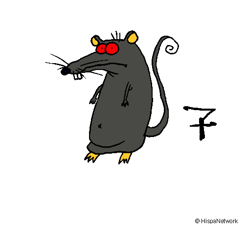 Dibujo Rata pintado por Mat1000