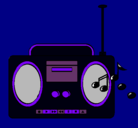 Dibujo Radio cassette 2 pintado por celine