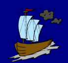 Dibujo Barco velero pintado por arantxa24