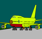 Dibujo Avión en pista pintado por dragon2012