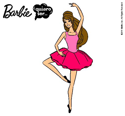 Dibujo Barbie bailarina de ballet pintado por Laida