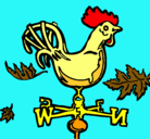 Dibujo Veletas y gallo pintado por wippo