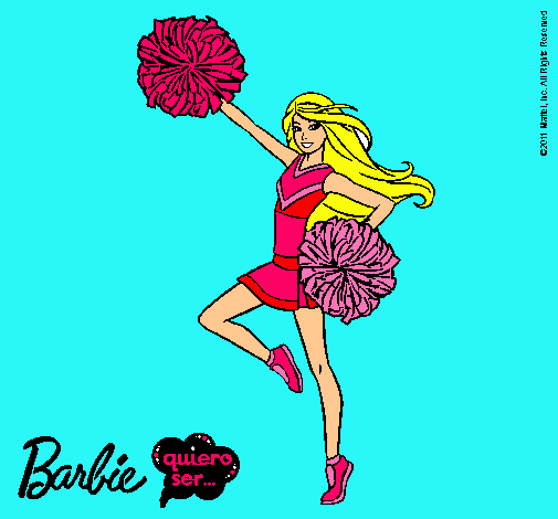 Dibujo Barbie animadora pintado por princesisa