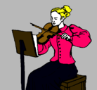 Dibujo Dama violinista pintado por konia