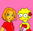 Dibujo Sakura y Lisa pintado por maria2001