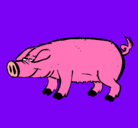Dibujo Cerdo con pezuñas negras pintado por martieli