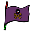 Dibujo Bandera pirata pintado por juansop