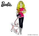Dibujo Barbie con sus mascotas pintado por yalla