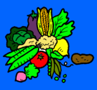 Dibujo verduras pintado por tifaniypaila