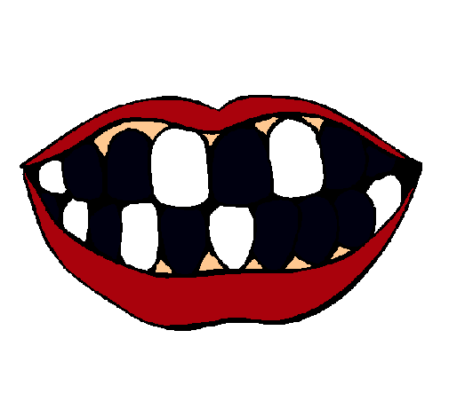 Dibujo Boca y dientes pintado por andrus100