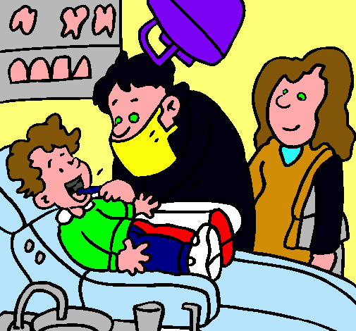 Niño en el dentista