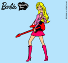 Dibujo Barbie la rockera pintado por shelby