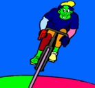 Dibujo Ciclista con gorra pintado por martieli