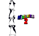 Dibujo Madagascar 2 Pingüinos pintado por maic