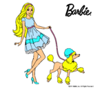 Dibujo Barbie paseando a su mascota pintado por nnee011