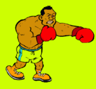 Dibujo Boxeador pintado por shain