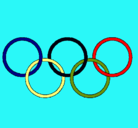 Dibujo Anillas de los juegos olimpícos pintado por GrYsElUnik
