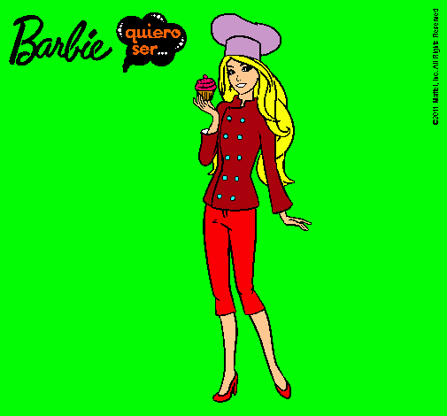 Dibujo Barbie de chef pintado por Briisita