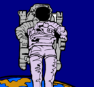 Dibujo Astronauta pintado por manao