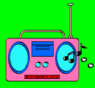 Dibujo Radio cassette 2 pintado por faccebok 