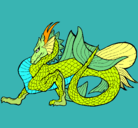 Dibujo Dragón de mar pintado por drago