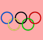 Dibujo Anillas de los juegos olimpícos pintado por lucesita
