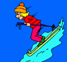 Dibujo Esquiadora pintado por nuriaua