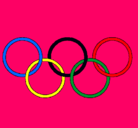 Dibujo Anillas de los juegos olimpícos pintado por erwawawawawa