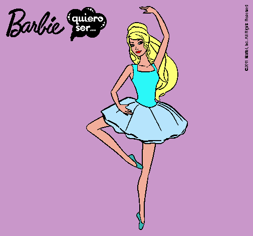 Dibujo Barbie bailarina de ballet pintado por tera