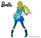 Dibujo Barbie guitarrista pintado por celestebkn