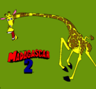 Dibujo Madagascar 2 Melman 2 pintado por rango