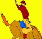Dibujo Vaquero en caballo pintado por AlejandroZamero