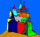 Dibujo Castillo medieval pintado por clupi