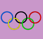 Dibujo Anillas de los juegos olimpícos pintado por sung